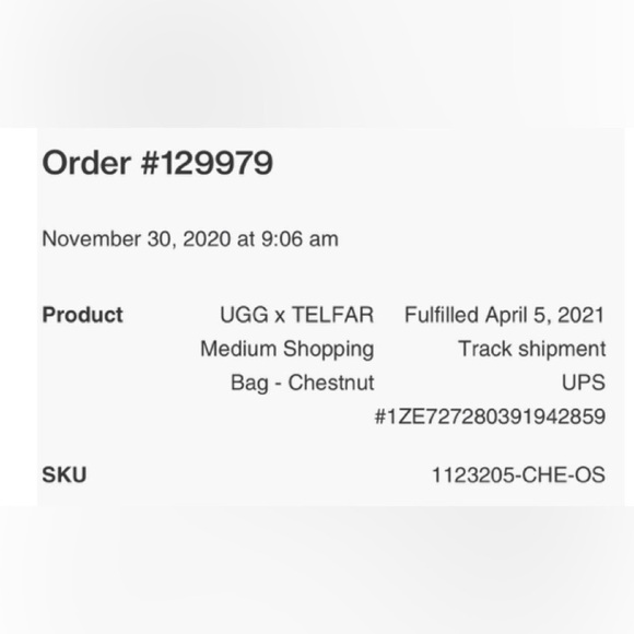 Ugg‎ Telfar Medium Shearling Bag Tote Travel Shopping Purse Brown Designer NEW - Picture 16 of 16